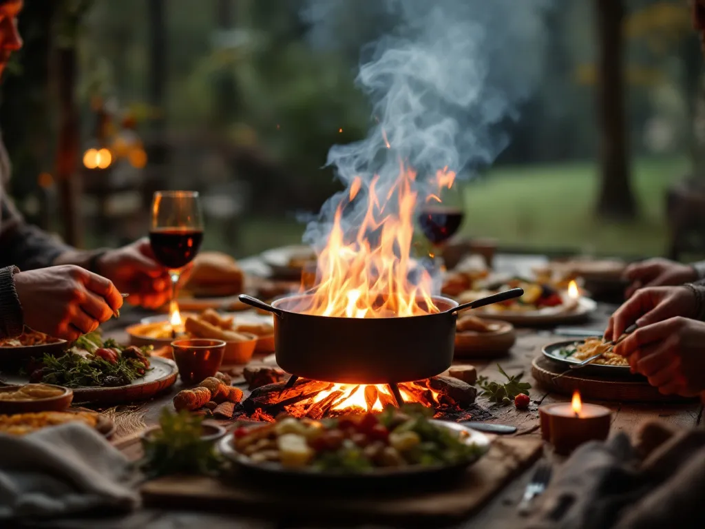 Profitez d’un repas champêtre brasero délicieux et authentique